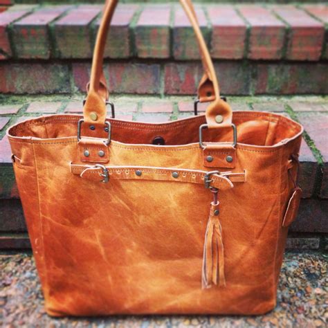 distressed brown leather purse